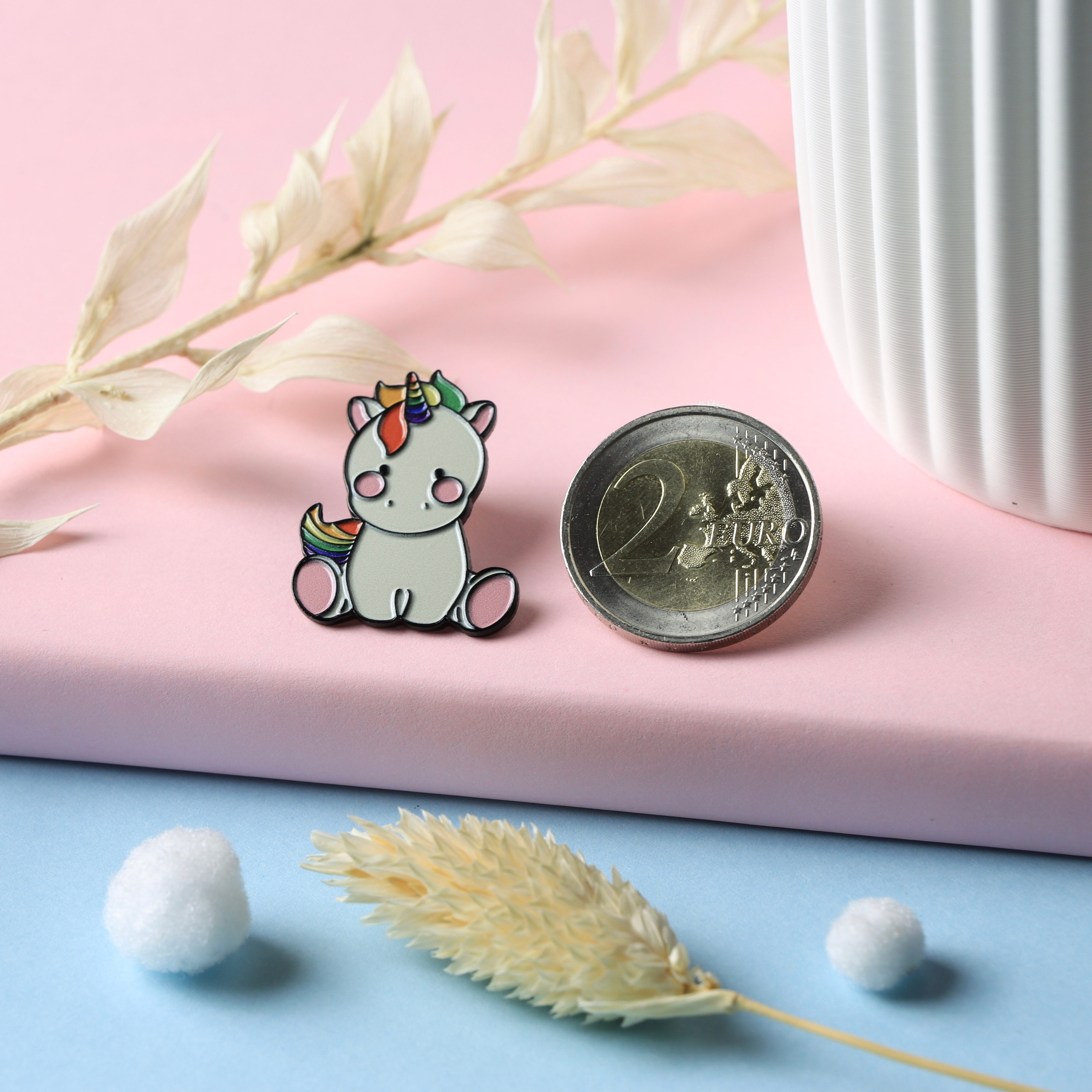 Regenbogen Einhorn Pin