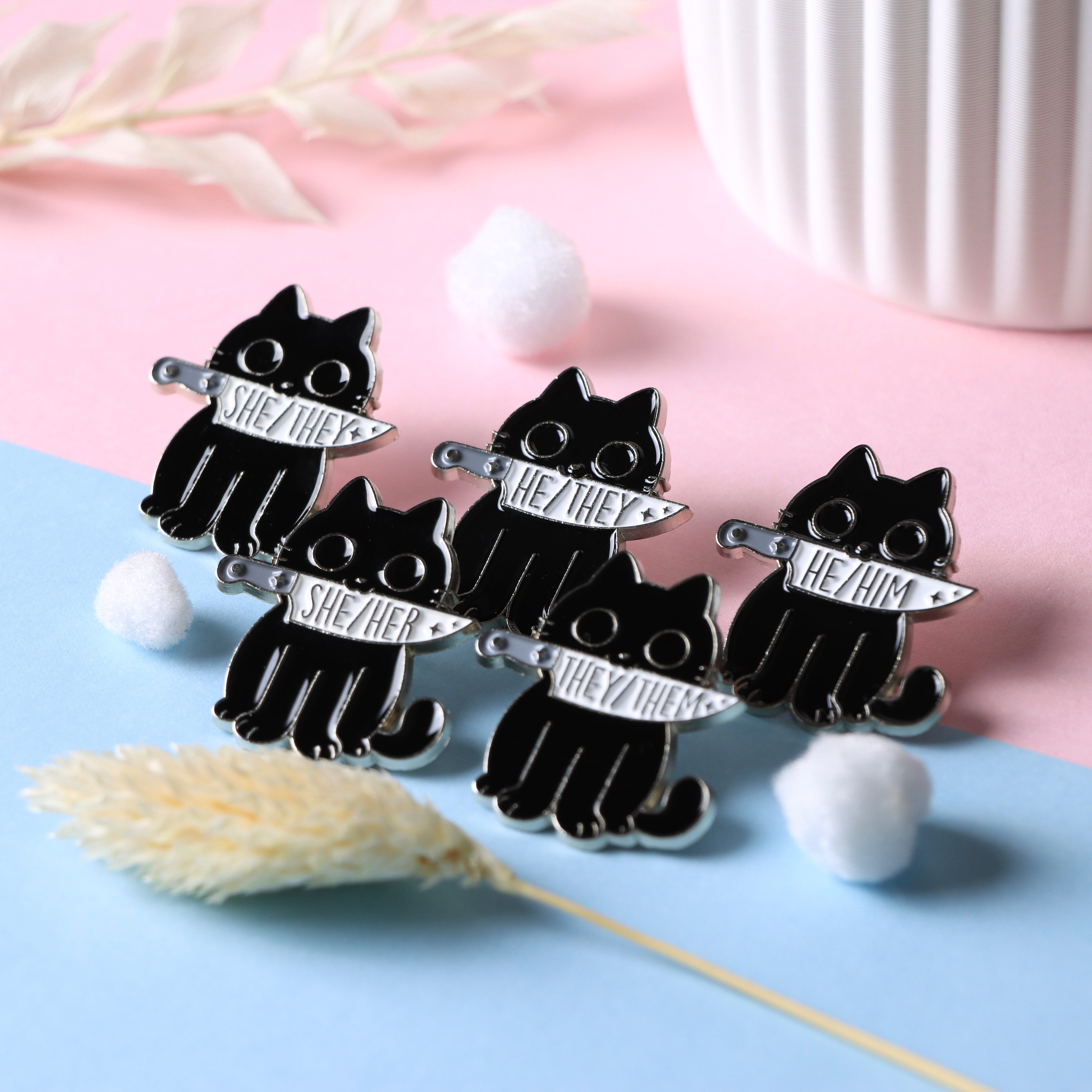 Katzen Pronomen Pin-Kollektion