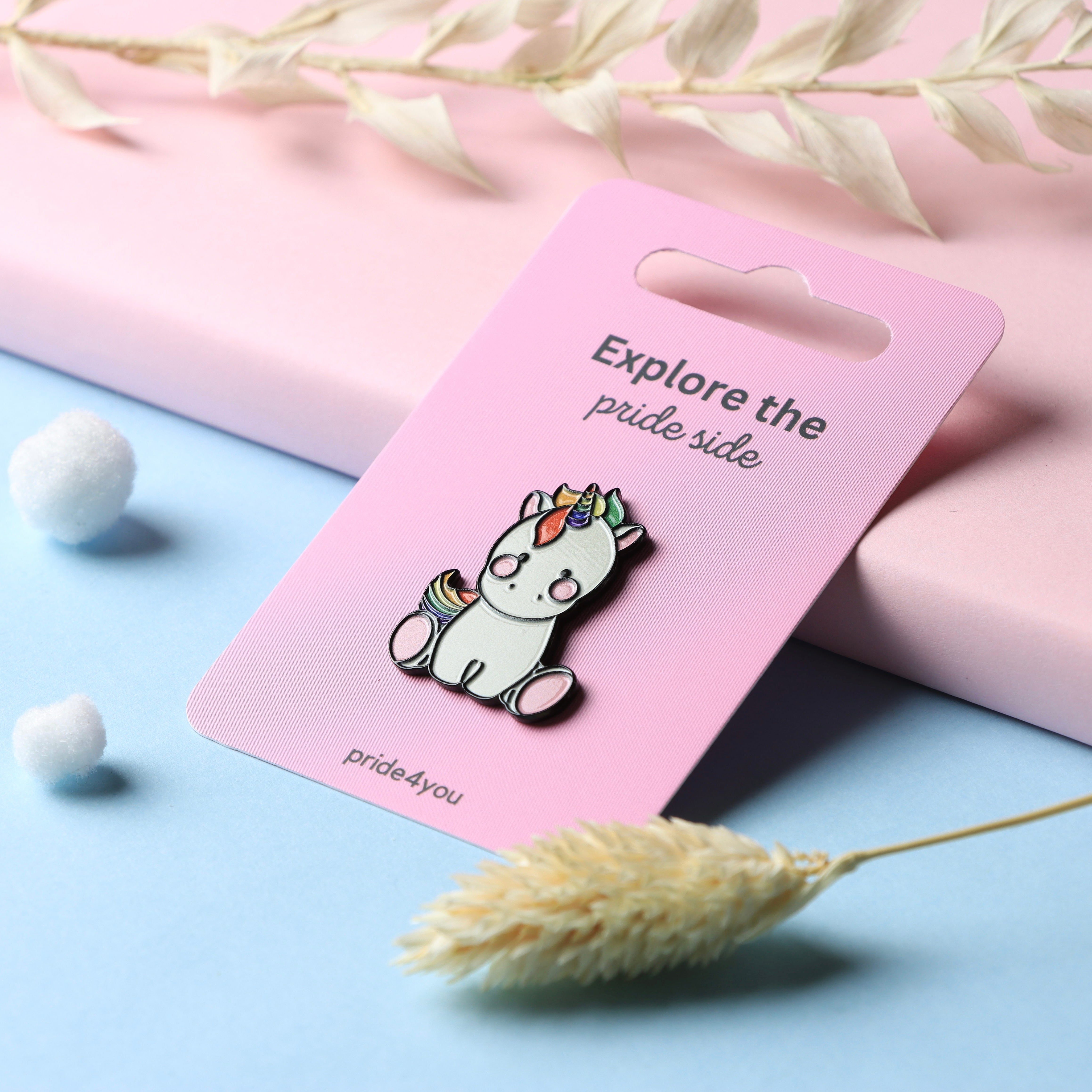 Regenbogen Einhorn Pin