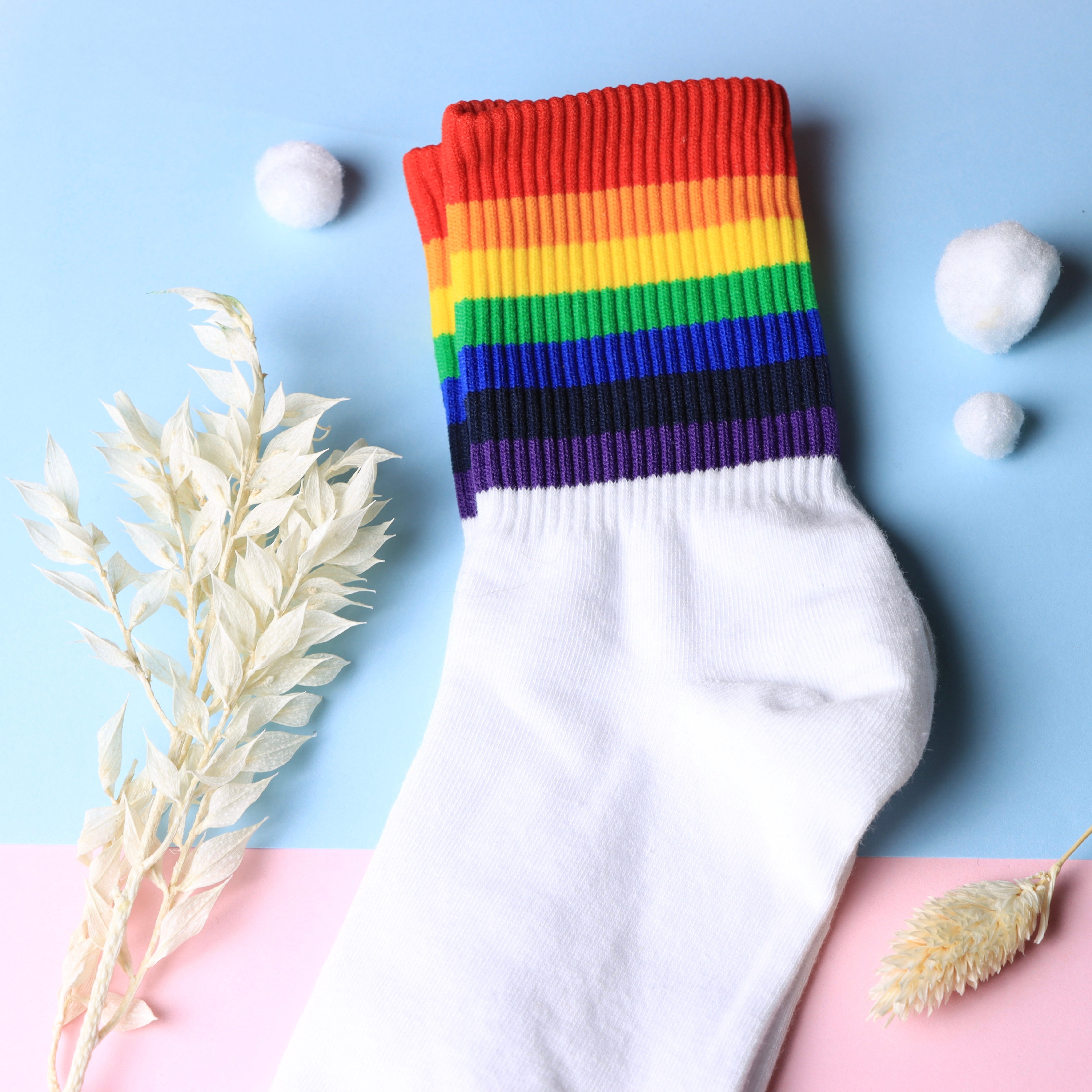 gestreifte Pride Socken