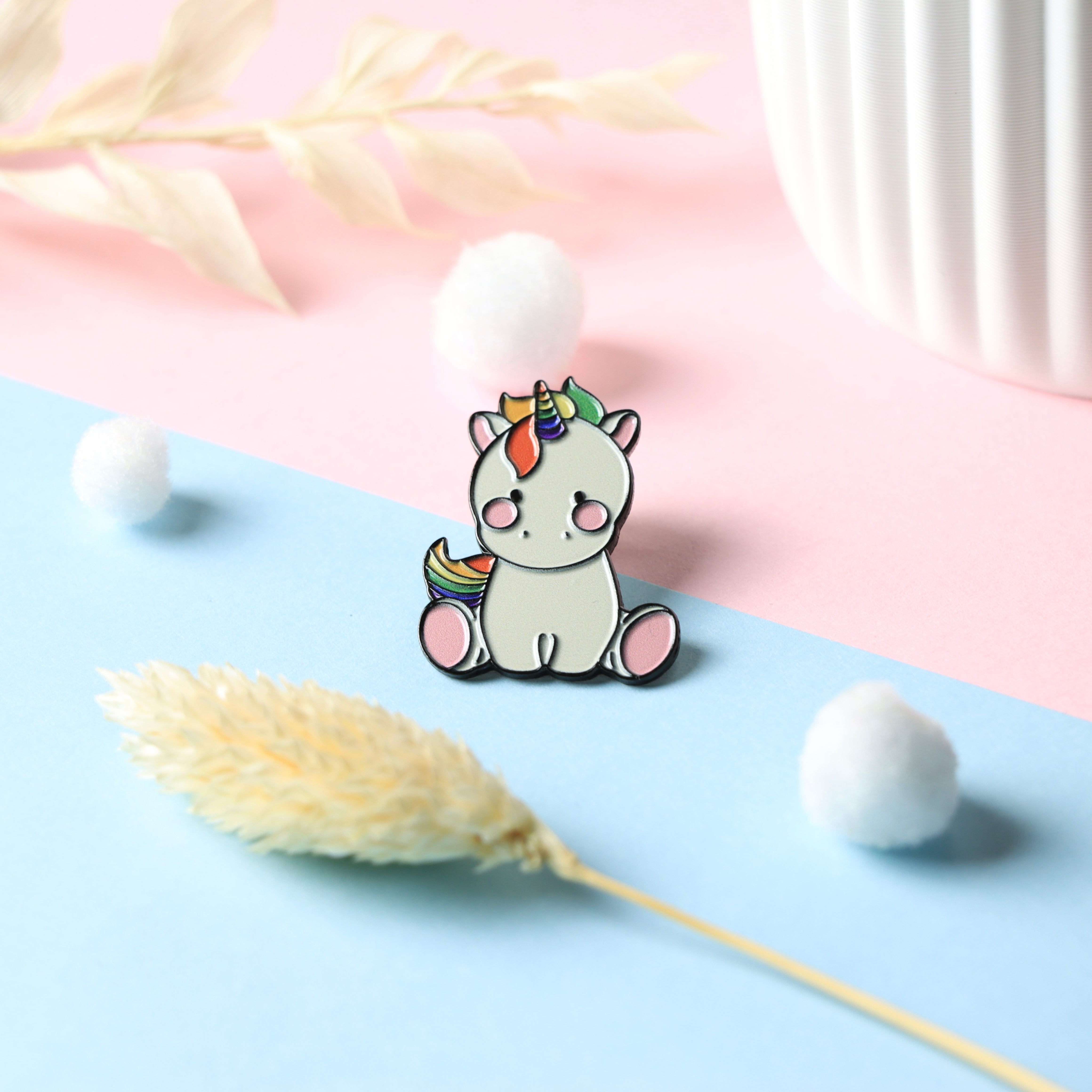 Regenbogen Einhorn Pin